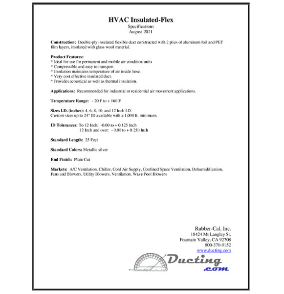 HVAC_Insulated_Hose-specifications Hose specification form